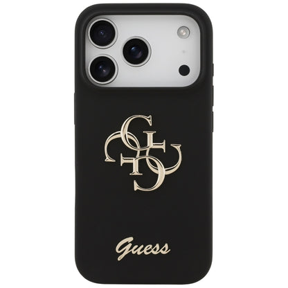 Custodia per Apple iPhone 17 Pro, Guess, Big 4G Script, Nera