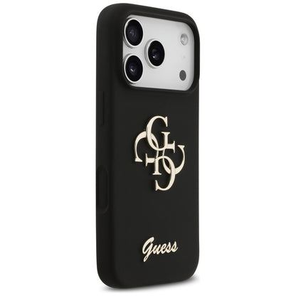 Custodia per Apple iPhone 17 Pro, Guess, Big 4G Script, Nera