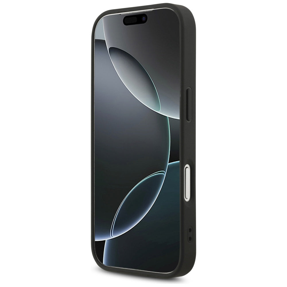 Custodia per Apple iPhone 17 Pro, Guess, Fixed Glitter Big 4G, Nera