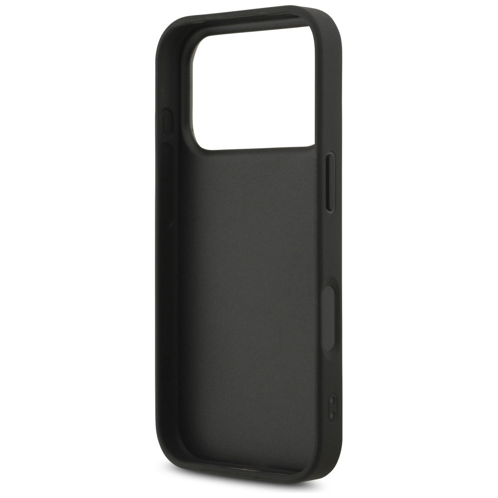 Custodia per Apple iPhone 17 Pro, Guess, Fixed Glitter Big 4G, Nera
