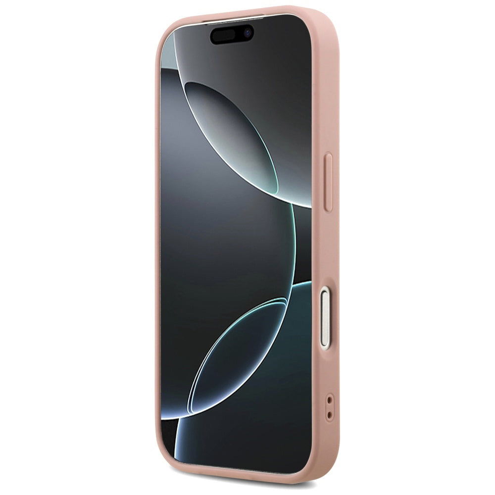 Custodia per Apple iPhone 17 Pro, Guess, Fixed Glitter Big 4G, Rosa