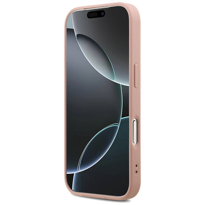 Custodia per Apple iPhone 17 Pro, Guess, Fixed Glitter Big 4G, Rosa