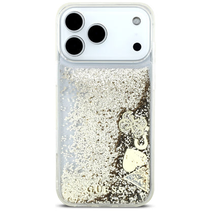 Custodia per Apple iPhone 17 Pro, Guess, Liquid Glitter Charms, Dorata