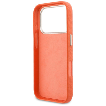 Custodia per Apple iPhone 17 Pro, Guess, Resin Logo, Arancione