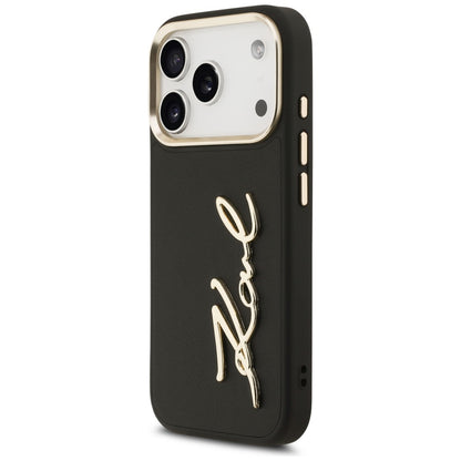 Case for Apple iPhone 17 Pro, Karl Lagerfeld, Script Logo, Black