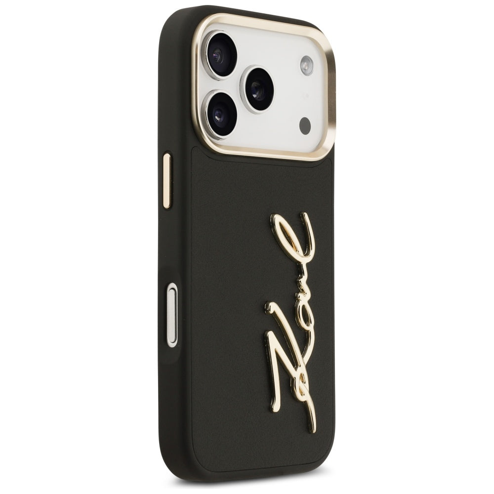 Case for Apple iPhone 17 Pro, Karl Lagerfeld, Script Logo, Black
