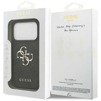 Custodia per Apple iPhone 17 Pro Max, Guess, 4G Big Logo, Nera