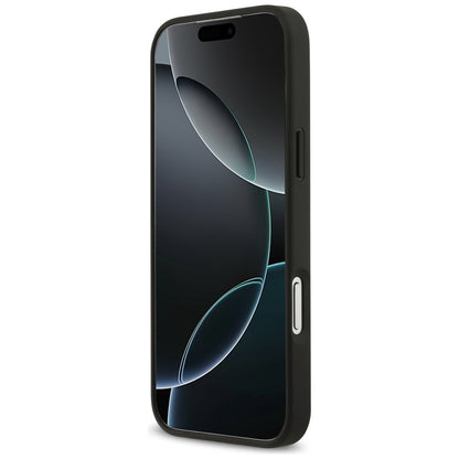 Custodia per Apple iPhone 17 Pro Max, Guess, 4G Double Card Triangle, Nera