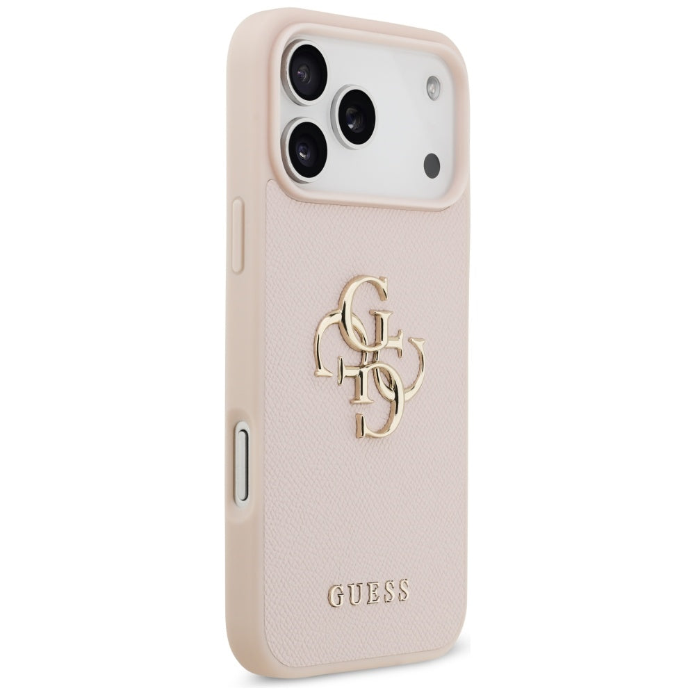Custodia per Apple iPhone 17 Pro Max, Guess, 4G Grained Big and Classic Logo, Rosa