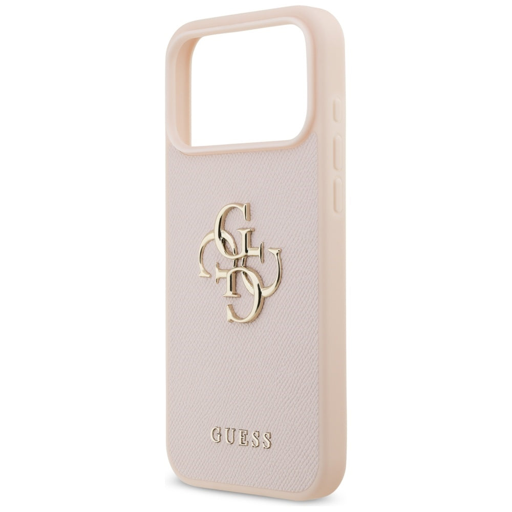 Custodia per Apple iPhone 17 Pro Max, Guess, 4G Grained Big and Classic Logo, Rosa