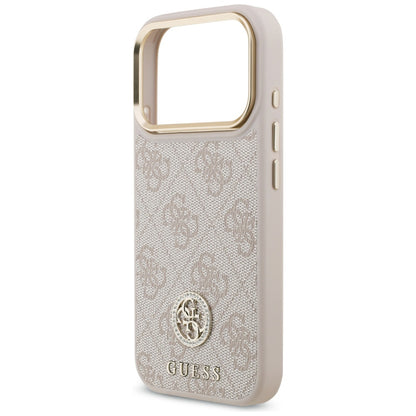 Custodia per Apple iPhone 17 Pro Max, Guess, 4G Strass Logo and Big Strap, Rosa