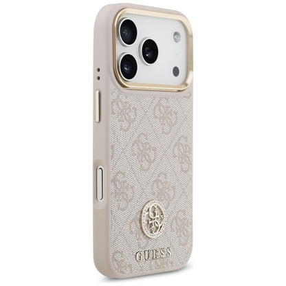 Custodia per Apple iPhone 17 Pro Max, Guess, 4G Strass Logo and Big Strap, Rosa