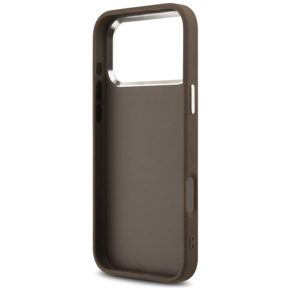 Custodia per Apple iPhone 17 Pro Max, Guess, Big 4G Logo Classic, Marrone Argentato