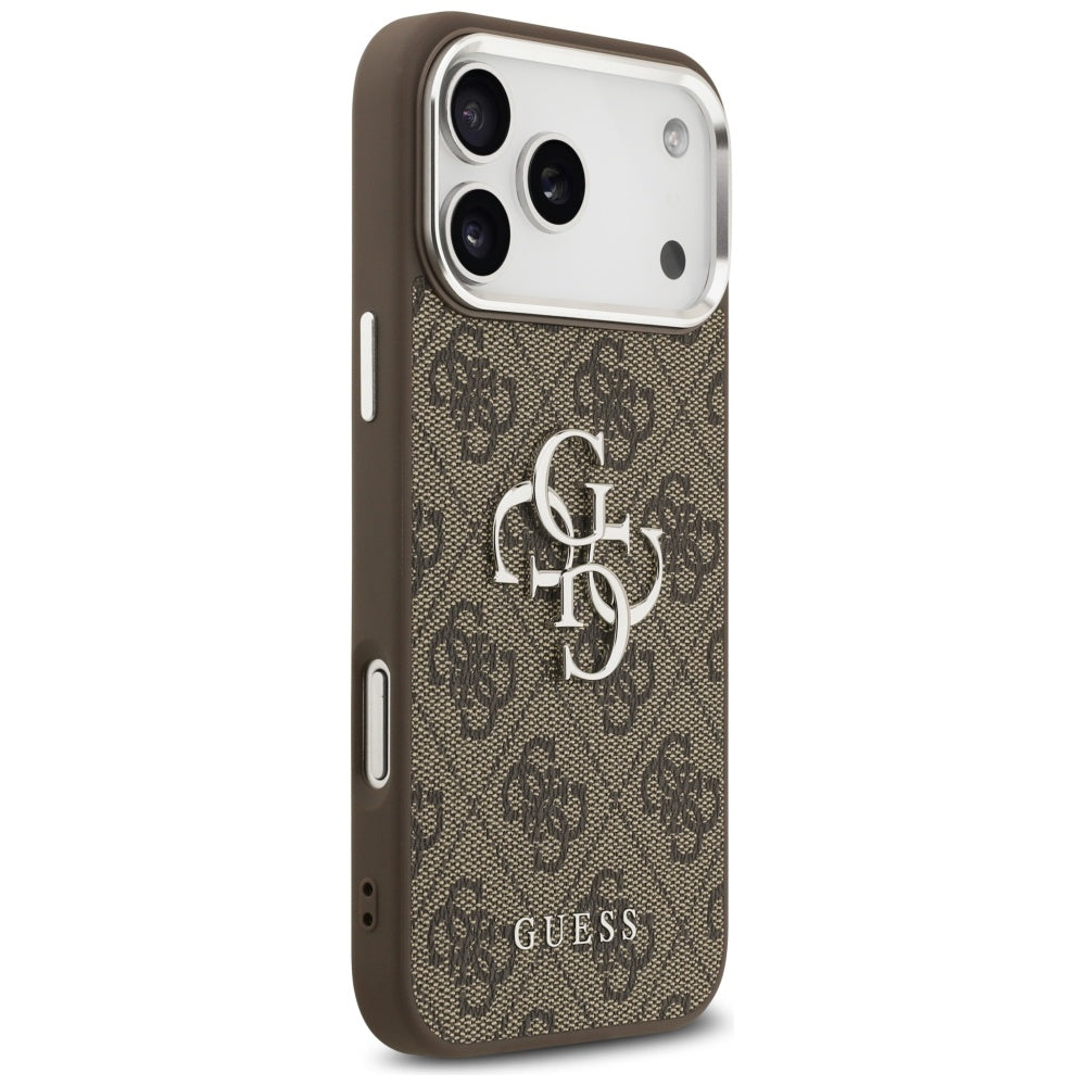 Custodia per Apple iPhone 17 Pro Max, Guess, Big 4G Logo Classic, Marrone Argentato