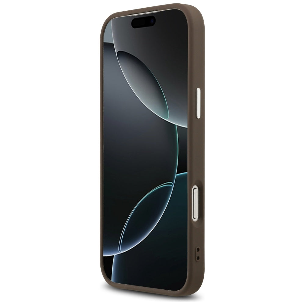 Custodia per Apple iPhone 17 Pro Max, Guess, Big 4G Logo Classic, Marrone Argentato