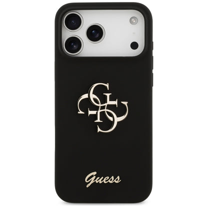 Custodia per Apple iPhone 17 Pro Max, Guess, Big 4G Script, Nera