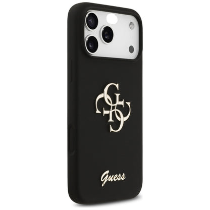 Custodia per Apple iPhone 17 Pro Max, Guess, Big 4G Script, Nera