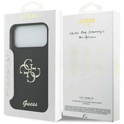 Custodia per Apple iPhone 17 Pro Max, Guess, Big 4G Script, Nera