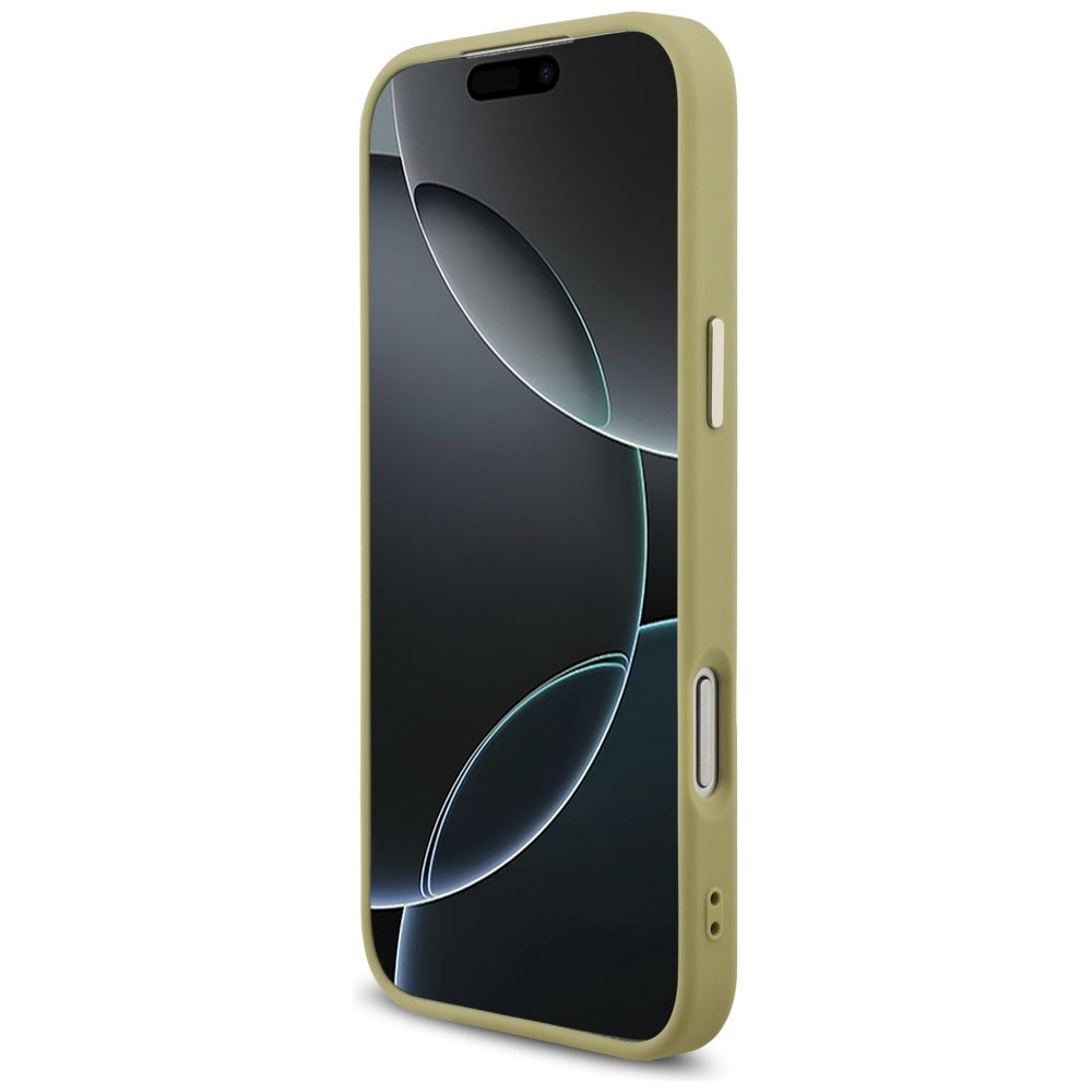 Custodia per Apple iPhone 17 Pro Max, Guess, Fixed Glitter Big 4G Metal Frame, Dorata