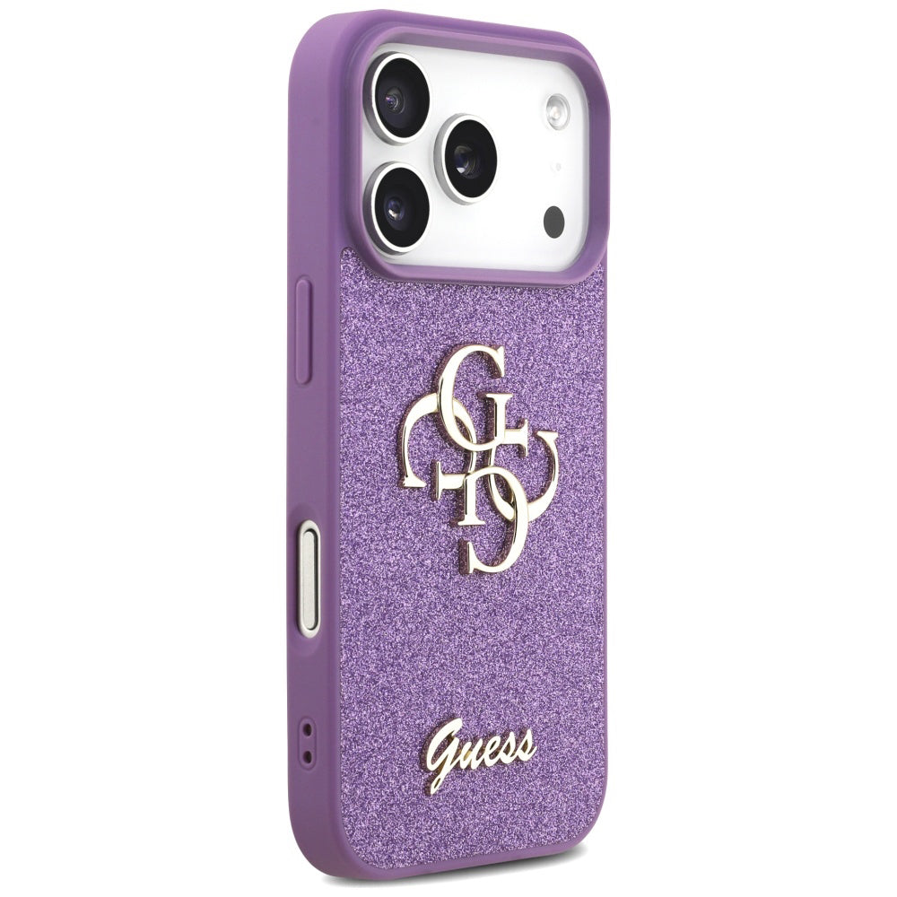 Custodia per Apple iPhone 17 Pro Max, Guess, Fixed Glitter Big 4G, Viola