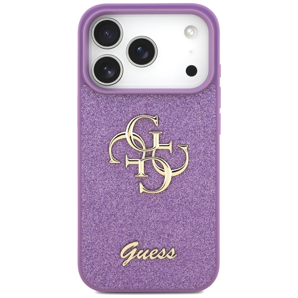 Custodia per Apple iPhone 17 Pro Max, Guess, Fixed Glitter Big 4G, Viola