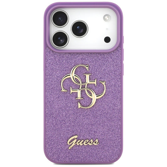 Custodia per Apple iPhone 17 Pro Max, Guess, Fixed Glitter Big 4G, Viola