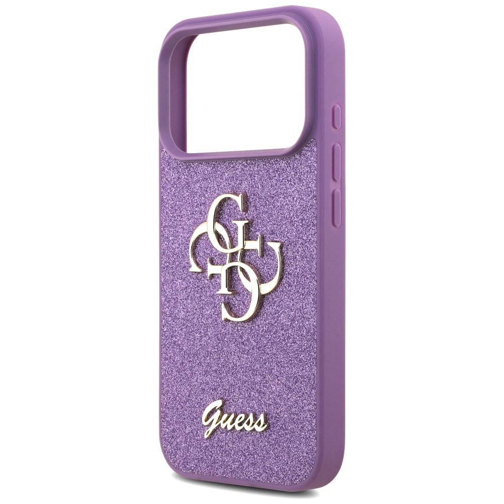 Custodia per Apple iPhone 17 Pro Max, Guess, Fixed Glitter Big 4G, Viola