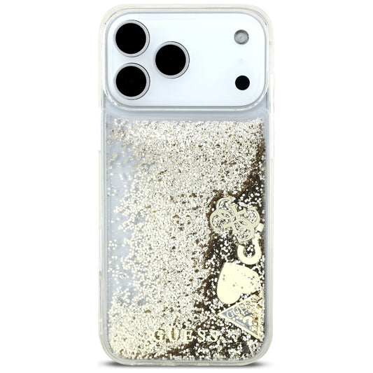 Custodia per Apple iPhone 17 Pro Max, Guess, Liquid Glitter Charms, Dorata