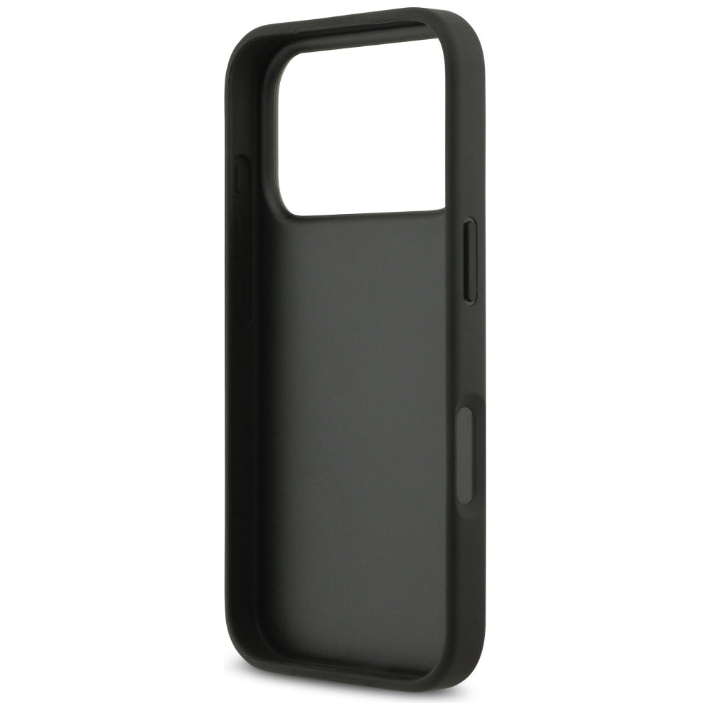 Custodia per Apple iPhone 17 Pro Max, Guess, Logo Triangolo di Strass, Nera