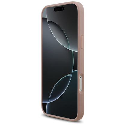 Custodia per Apple iPhone 17 Pro Max, Guess, Logo Triangolo di Strass, Rosa