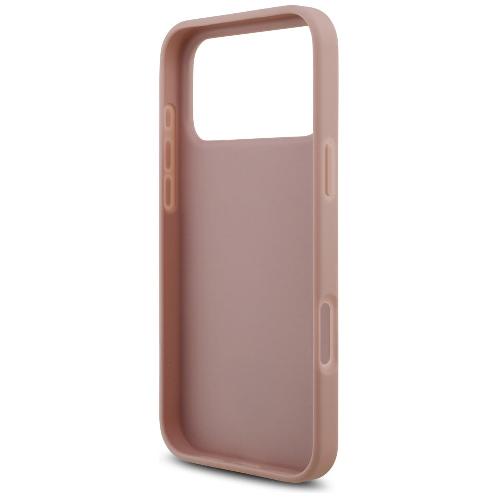 Custodia per Apple iPhone 17 Pro Max, Guess, Logo Triangolo di Strass, Rosa