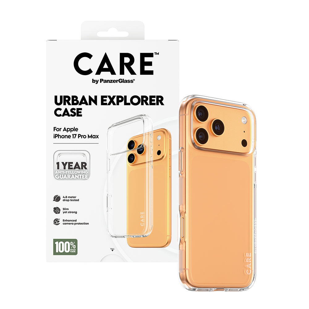 Custodia per Apple iPhone 17 Pro Max, PanzerGlass, Care Urban Explorer, Trasparente