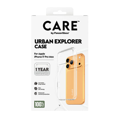 Custodia per Apple iPhone 17 Pro Max, PanzerGlass, Care Urban Explorer, Trasparente