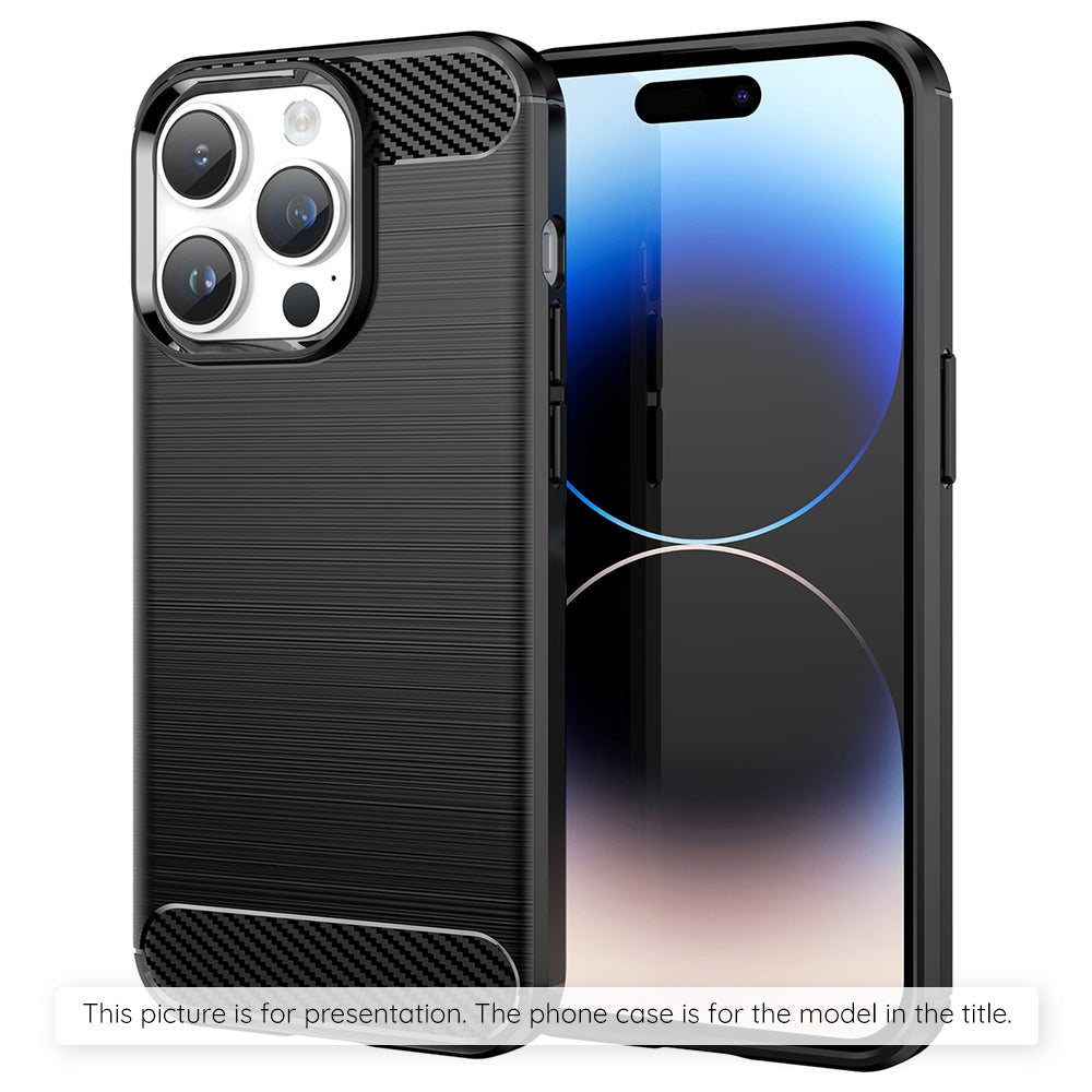 Custodia per Apple iPhone 17 Pro Max, Techsuit, Carbonio, Nera