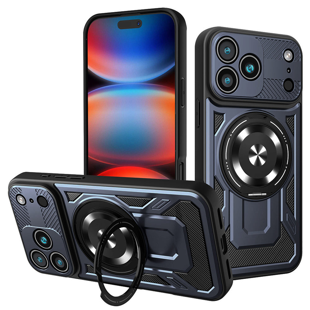 Custodia per Apple iPhone 17 Pro Max, Techsuit, RuggedCam, Blu