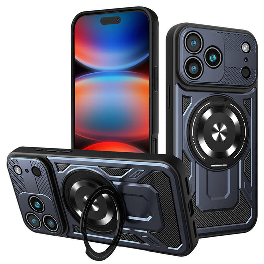 Custodia per Apple iPhone 17 Pro Max, Techsuit, RuggedCam, Blu