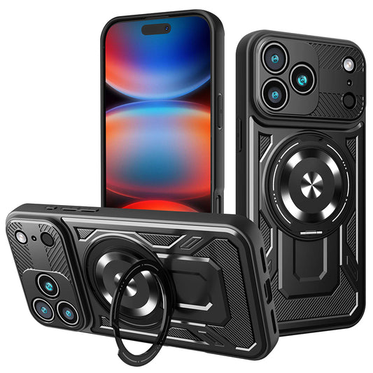 Custodia per Apple iPhone 17 Pro Max, Techsuit, RuggedCam, Nera