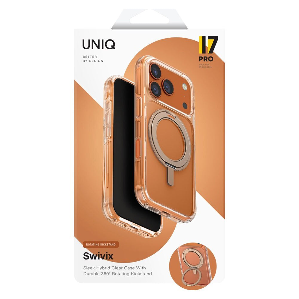 Custodia per Apple iPhone 17 Pro Max, UNIQ, Swivix, Dorata
