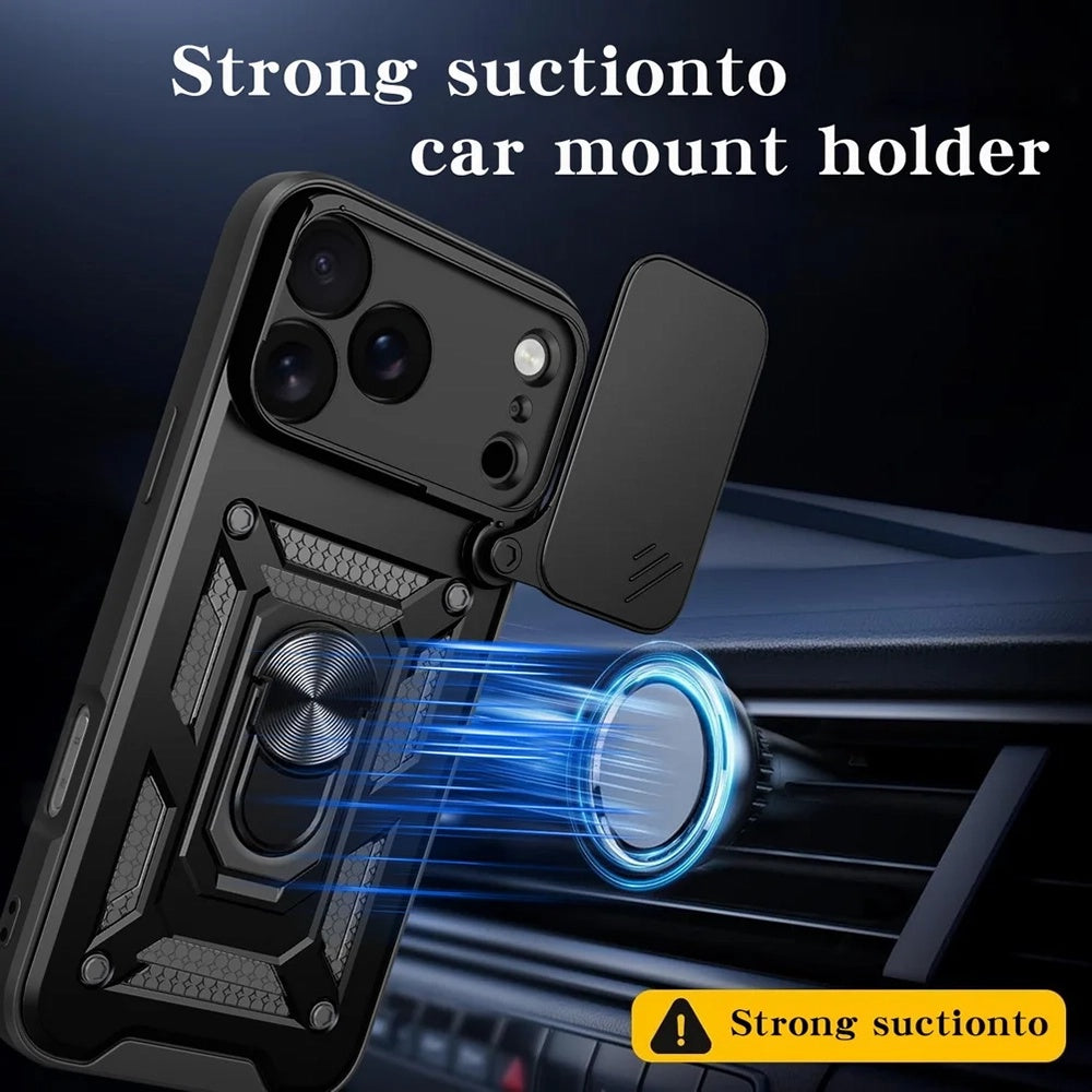 Custodia per Apple iPhone 17 Pro, Techsuit, CamShield, Nera