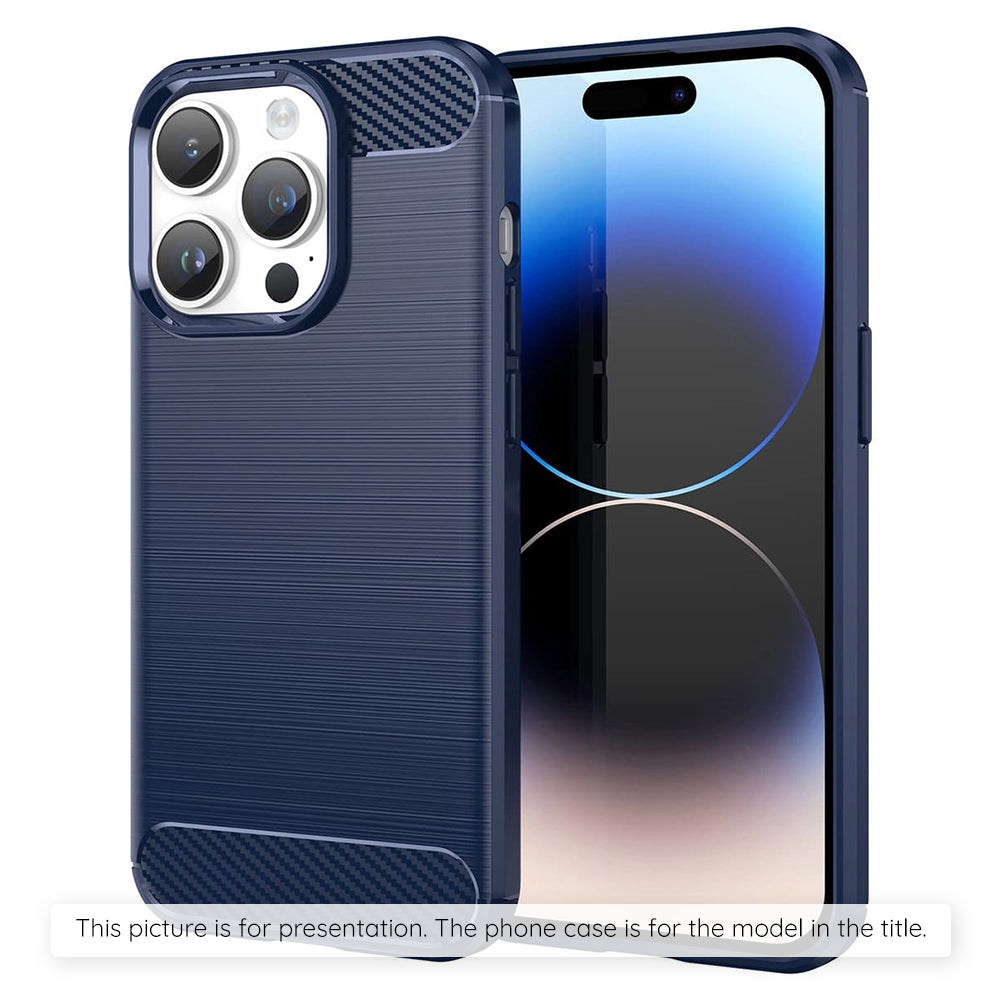 Custodia per Apple iPhone 17 Pro, Techsuit, Carbonio, Blu