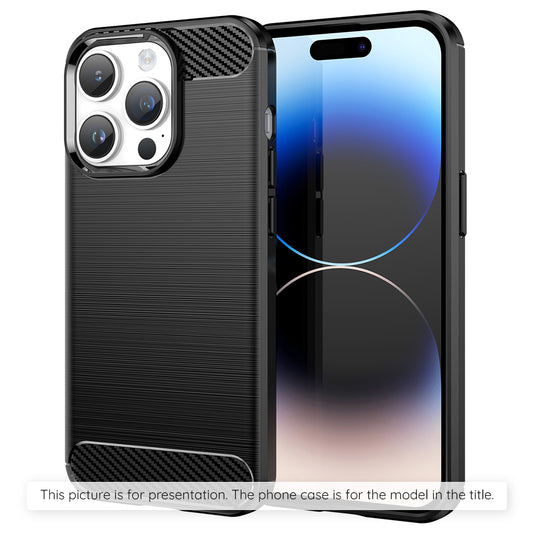 Custodia per Apple iPhone 17 Pro, Techsuit, Carbonio, Nera