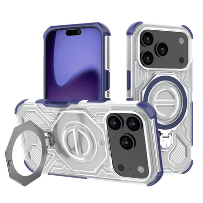 Custodia per Apple iPhone 17 Pro, Techsuit, Carbon Shield Pro, Blu