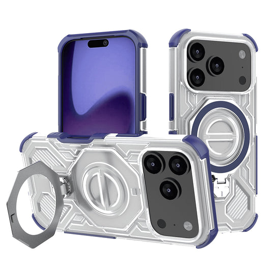 Custodia per Apple iPhone 17 Pro, Techsuit, Carbon Shield Pro, Blu