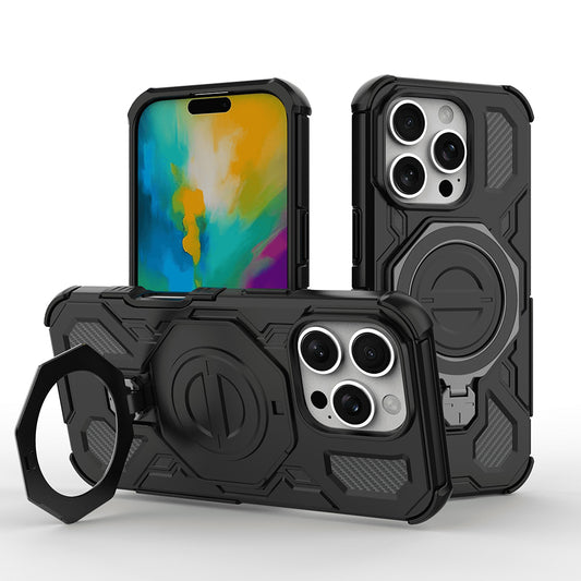 Custodia per Apple iPhone 17 Pro, Techsuit, Carbon Shield Pro, Nera