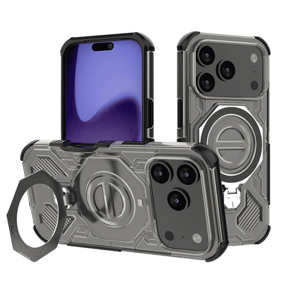 Custodia per Apple iPhone 17 Pro, Techsuit, Carbon Shield Pro, Nero Chiaro