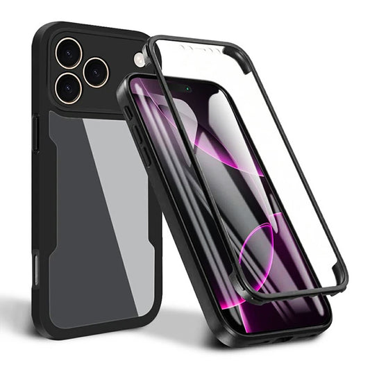 Custodia per Apple iPhone 17 Pro, Techsuit, ColorVerse 360, Nera