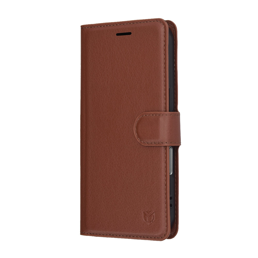 Custodia per Apple iPhone 17 Pro, Techsuit, Leather Folio, Marrone