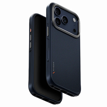 Custodia MagSafe per Apple iPhone 17 Pro, UNIQ, Keva MagClick, Blu navy