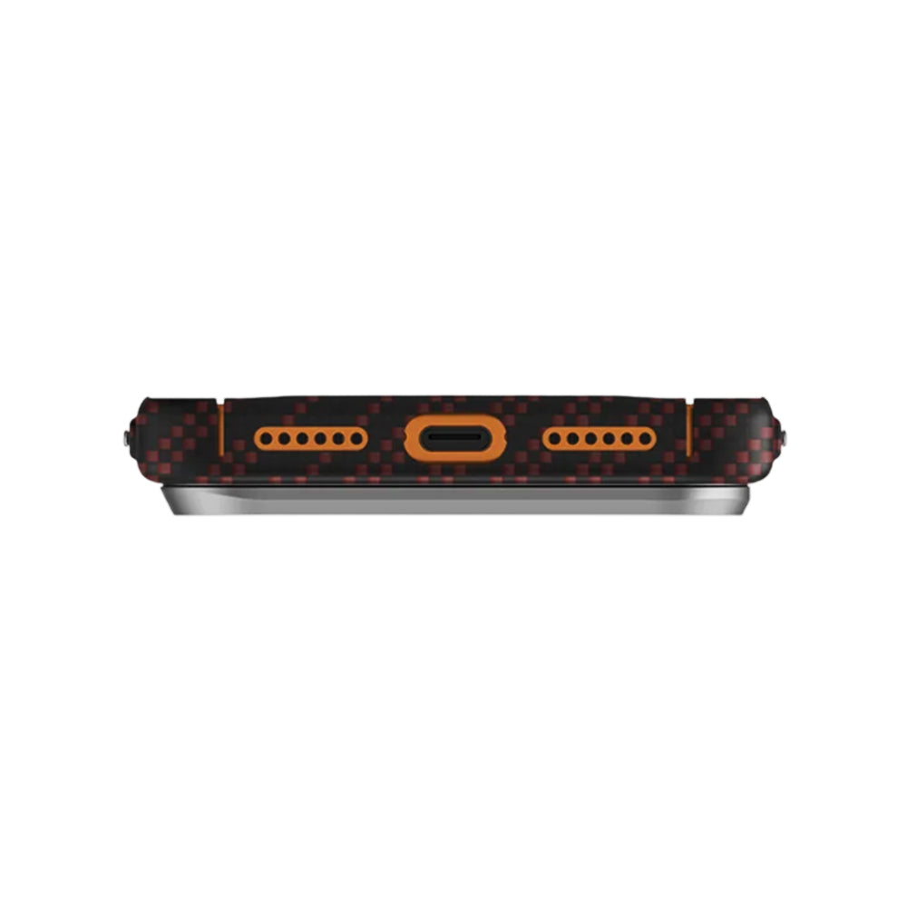 Custodia MagSafe per Apple iPhone 17 Pro, UNIQ, Keva MagClick, Nera Rossa