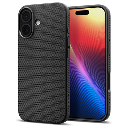 Custodia per Apple iPhone 17, Spigen, Liquid Air, Nero Opaco